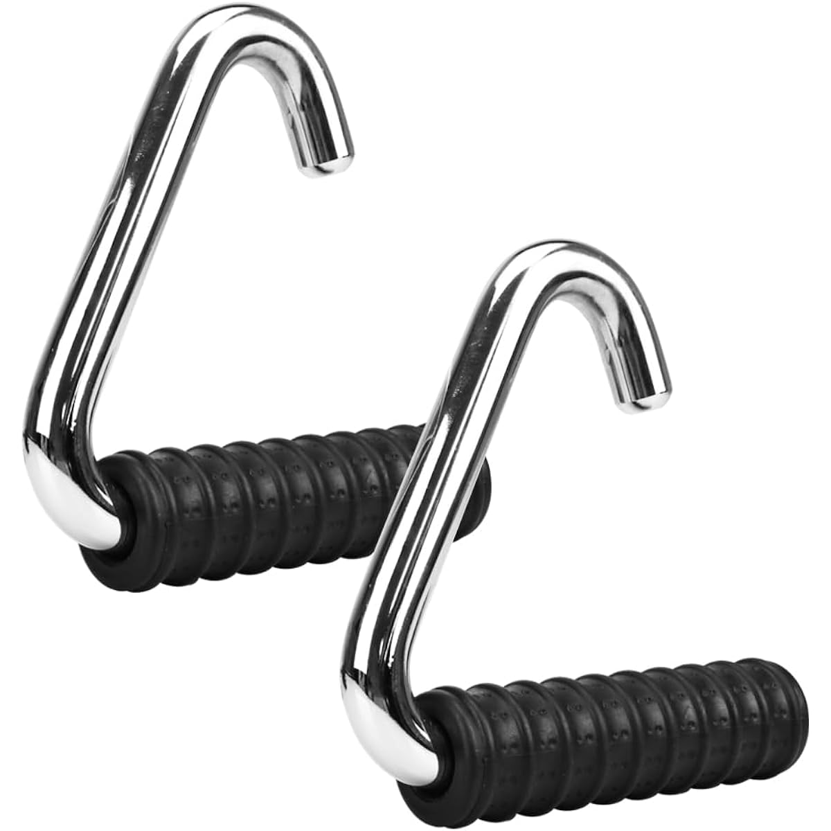 Pull-up handles, set of 2, rubber grip, non-slip, rust-resistant, muscle training, carrying, just hanging.