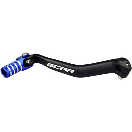 SCAR Folding Gear Shift Lever Shifter Pedal Forged Yamaha YZ YZX 125 250 YZ125 YZ250 05-23 Fantic XX XE 125 22-23 - Blue