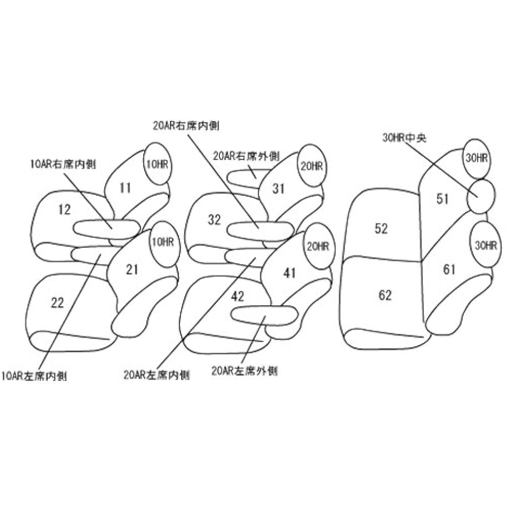 Clazzio Seat Cover Noah/Noah Hybrid/Voxy/Voxy Hybrid/Esquire/Esquire Hybrid 80 Series Late 7 Seater Car H29 [23ETC1581K]