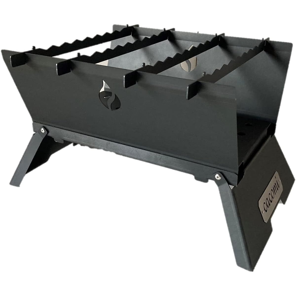 cacomi black fire Domestic Made in Japan Black Iron Bonfire Stand Camping Compact Bonfire BBQ Easy Assembly Garage Brand Rugged Outdoor Bonfire Stove