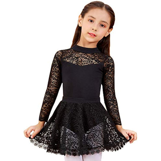 Manana ma36 Silkily 2way Leotard Long Sleeve Skirt Separate Ballet Kids Junior Snap Included