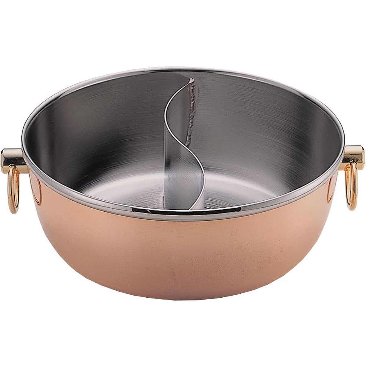 Fujinos Commercial Pot Royal Series Shabu Pot (Copper) with Dividers 24cm CQCW-240SC