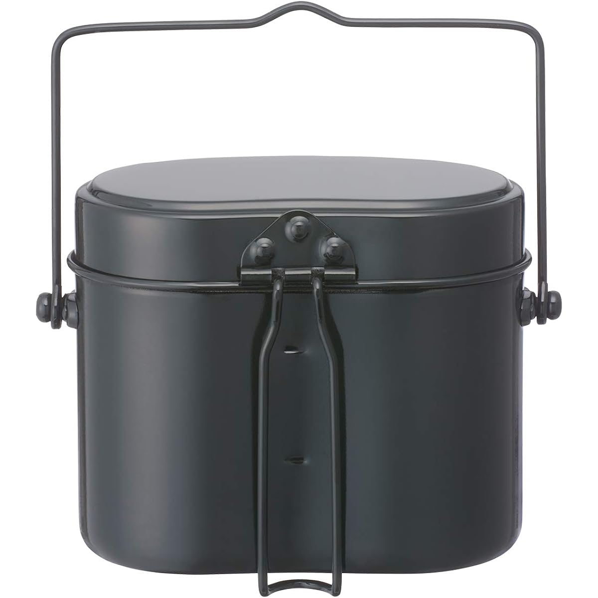 LOGOS Rice Cooker with Handle, Pot, Frying Pan, Outdoor, Emergency Use, Black