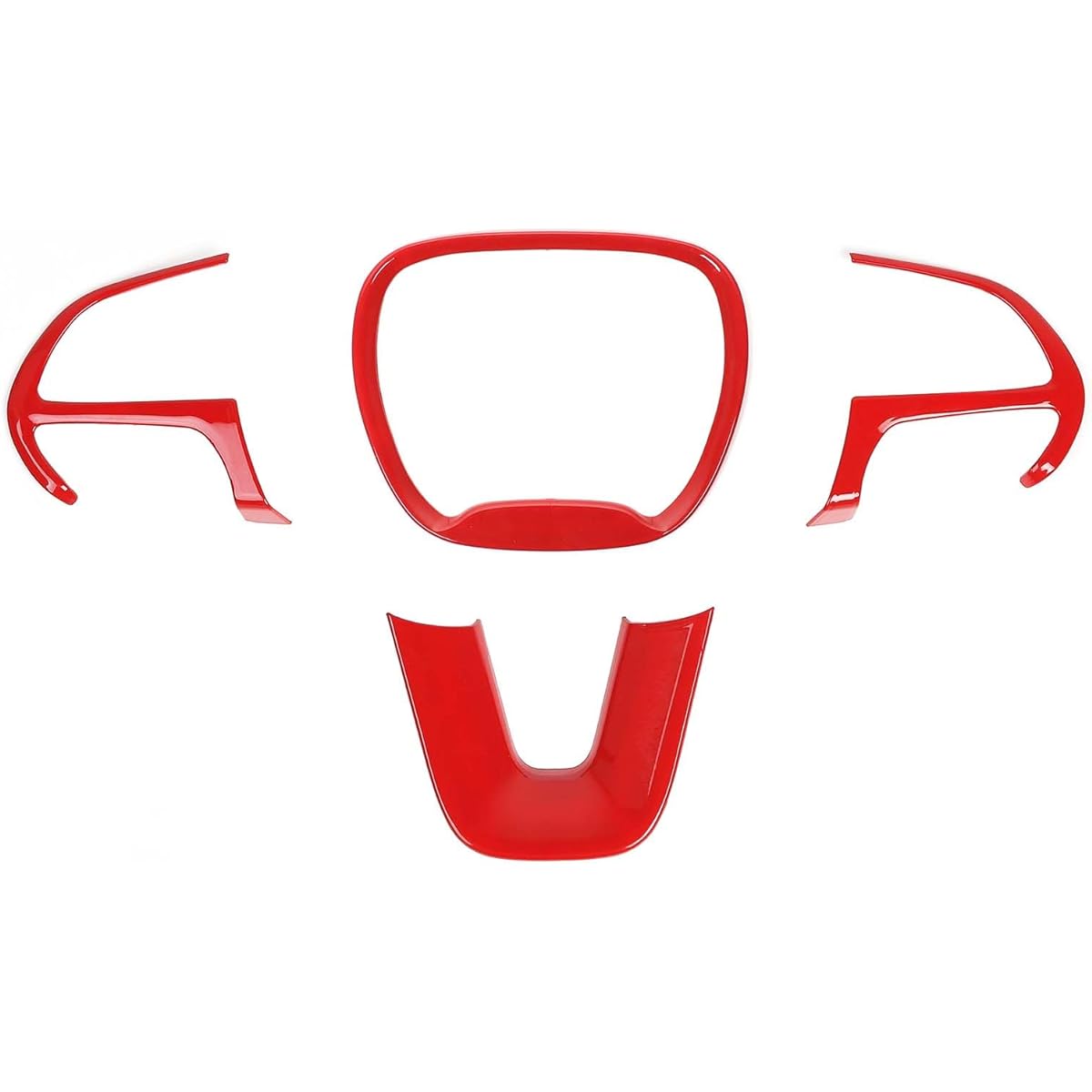 VOODONALA Automobile Control Device Cover Rim 2015-2023 DODGE CHALLENGER CHARGER DURANGO 2014-2023 Jeep Grand Cherokee SRT8 ABS Red 4 pieces