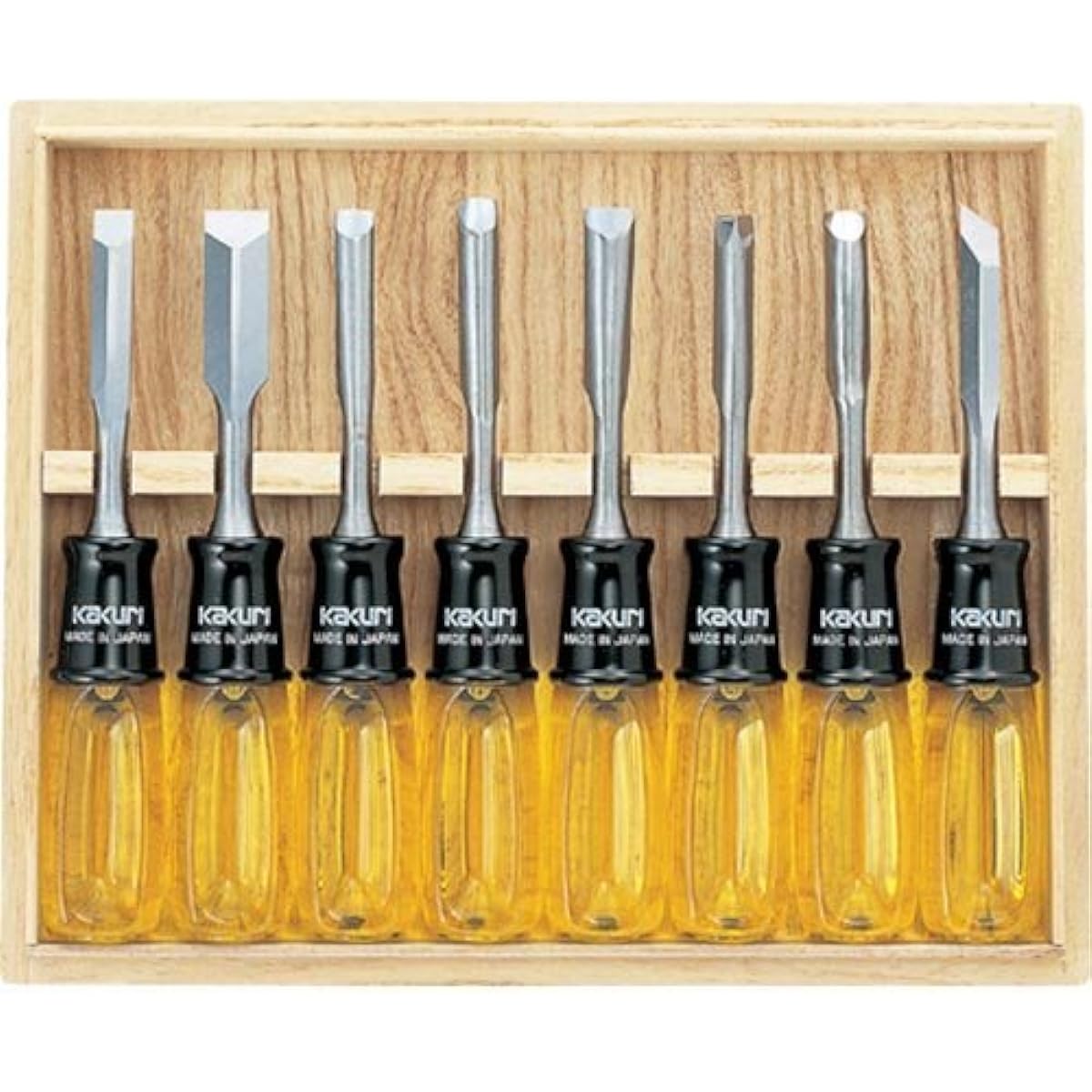 KAKURI Wood carving only, paulownia box, set of 8