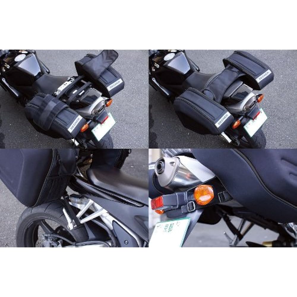 DEGNER Sports Double Bag Polyester 31x47x24~33cm Body x2 on one side Black/Gunmetal Piping NB-37