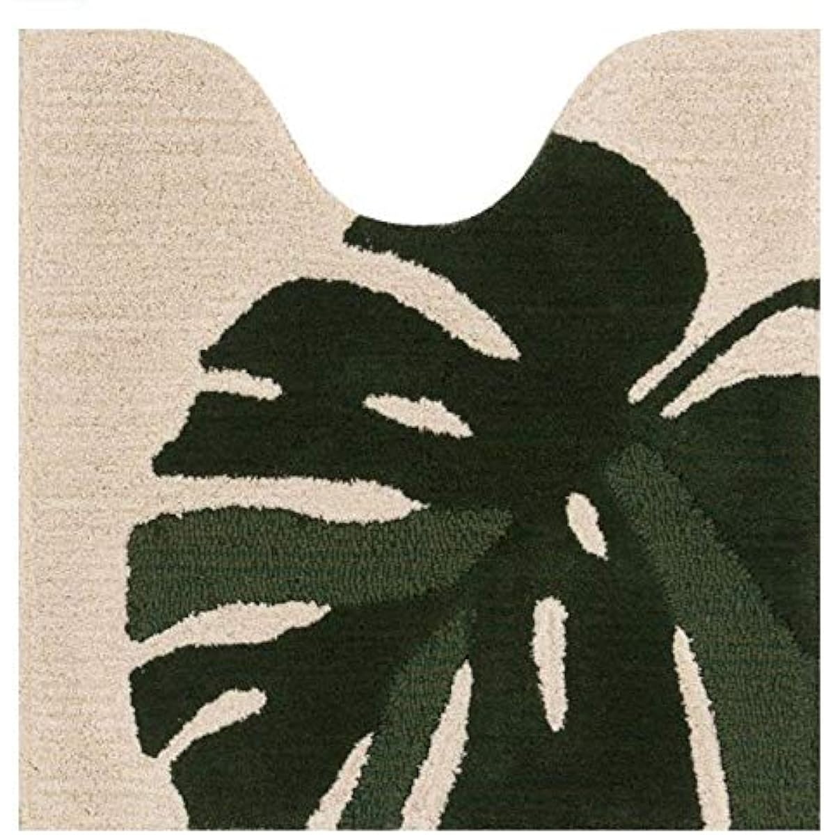 Senko M+home Monstera Toilet Mat Approx. 70 x 70cm Beige Large Size Modern Antibacterial Odor Resistant Made in Japan 26812