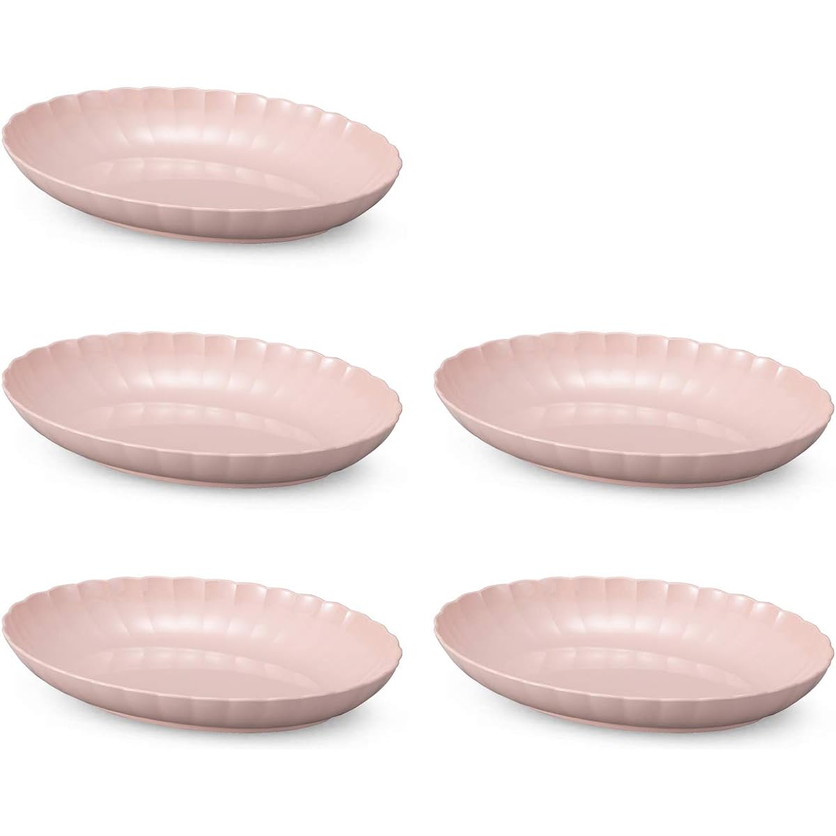 CtoC JAPAN Select Large Plate 256 x 187 x 40mm Small Flower Plates Pink CTC-127140 5 Pieces
