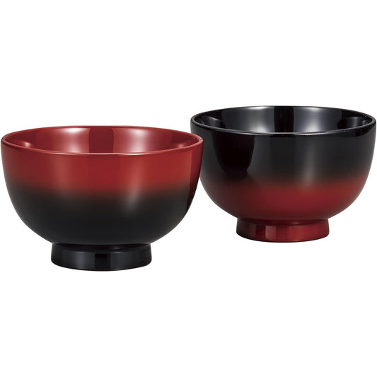 Nakatani Brothers Shokai Yamanaka Lacquerware Married Couple Soup Bowl Bokashi-lacquered W18-4