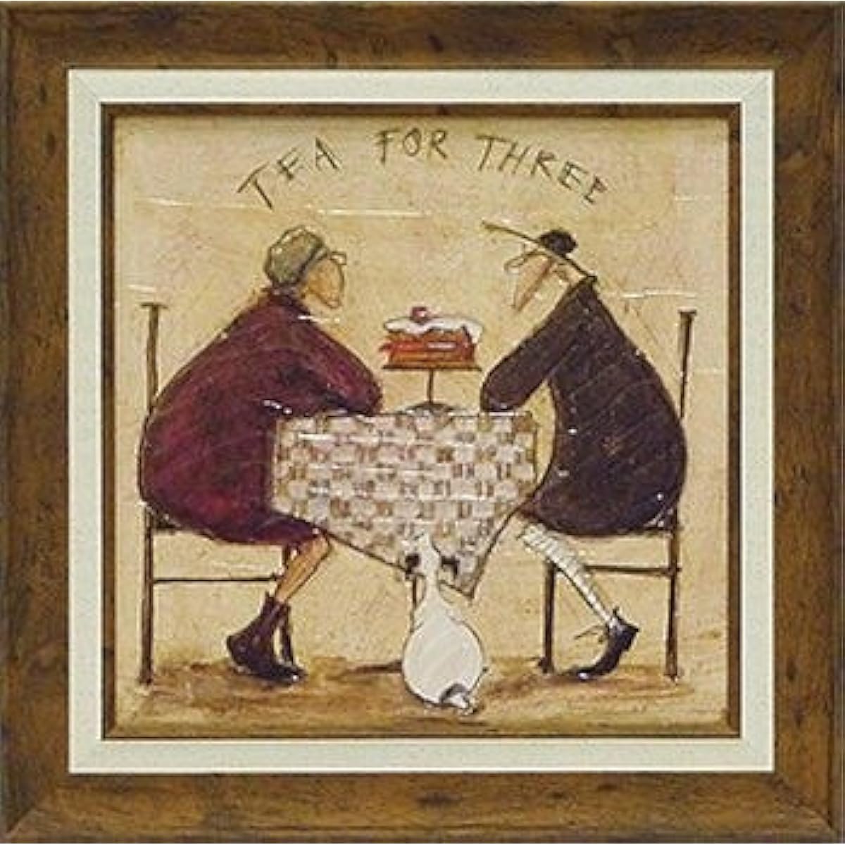 "Tea for 3" Samtoft - Special gel-processed art with a cute atmosphere [Painting mail order] -