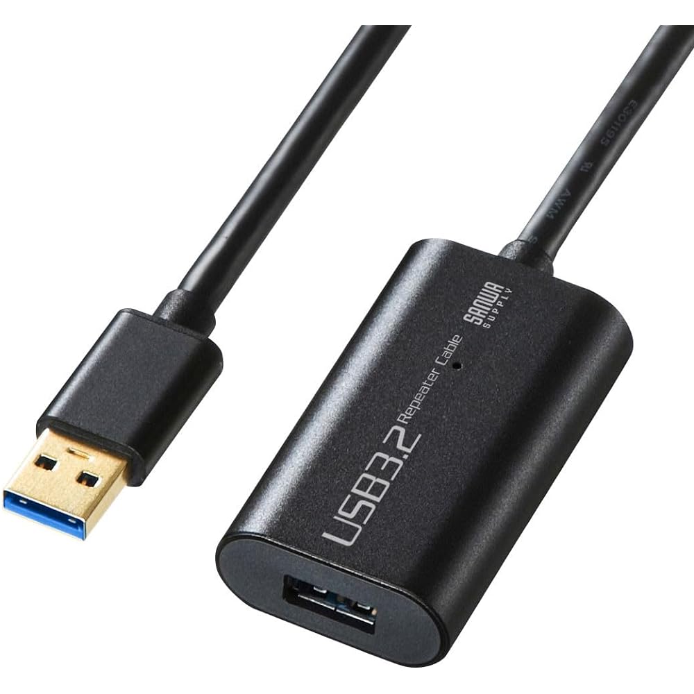 Sanwa Supply 10m extension USB3.0 active repeater cable USB3.1 Gen1 compatible KB-USB-R310