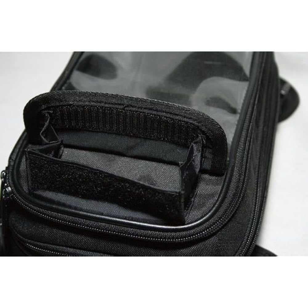 DEGNER Tank Bag Magnetic A5 Size Polyester 30x18x11~18cm Black/Red Piping NB-15MAG