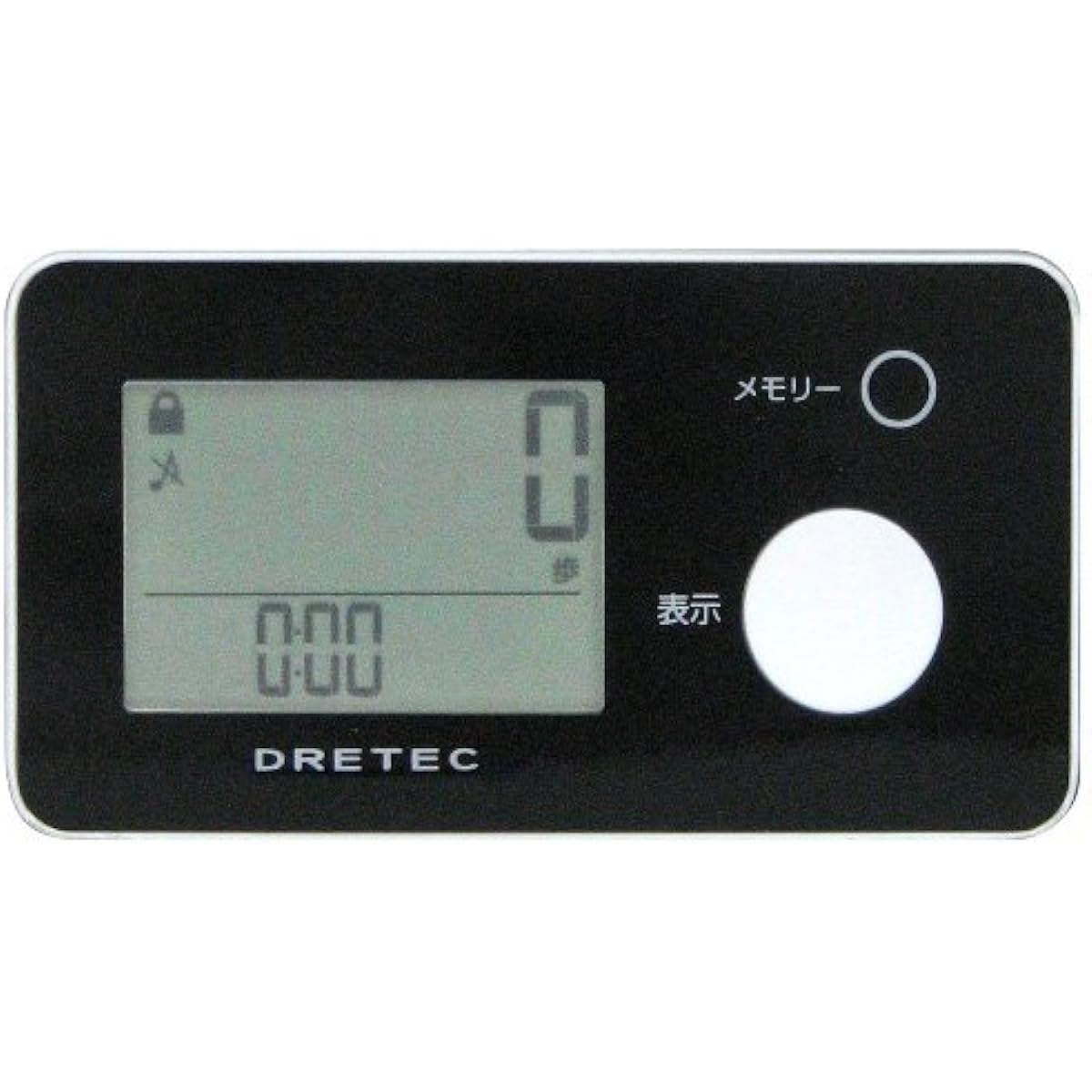 DRETEC Fit Walker Pedometer Equipped with 3D Acceleration Sensor Calories Burned Display Black H-226BK