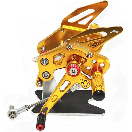Back step for Kawasaki Compatible models KAWASAKI Z125 /Pro 16-22 years Adjustable 4 step position CNC aluminum Gold