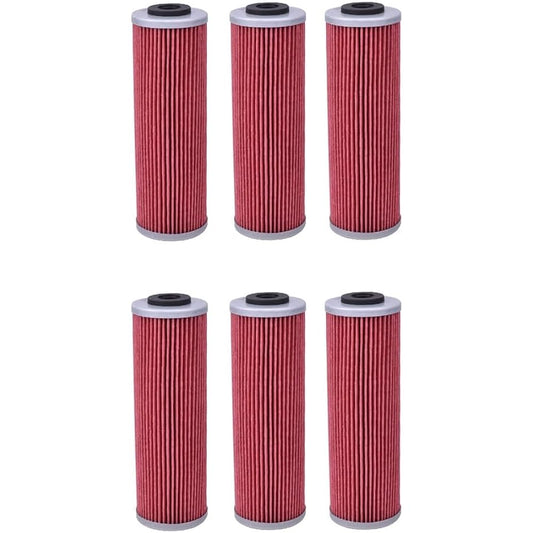 1/4/6pcs Oil Filter Hus-qvar-na FR 450 FR450 Rally 2016 2017 2018 KT ATV 450 SX 450SX 505 SX 505SX ATV 2009 2010-2012 (Color : 6pcs Red)