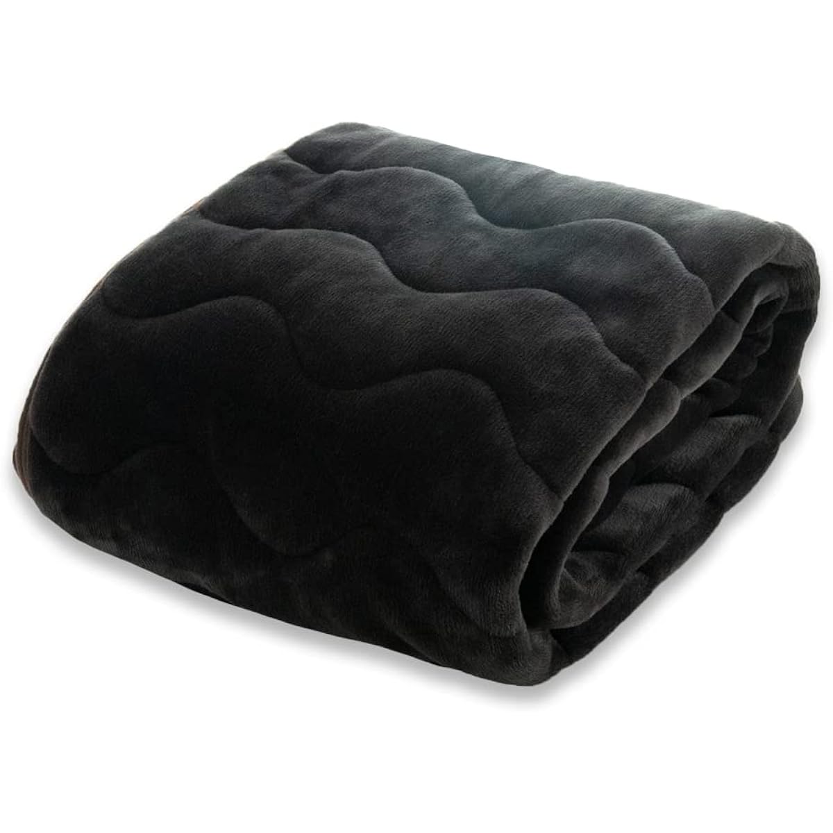 Sylphys Bed Pad, Black, Wide King, Warm, Moisture Absorbing, Generating, Soft, Washable, Bed Pad, Bed Pad, 200 x 205 cm