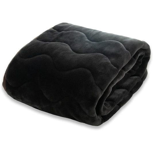 Sylphys Bed Pad, Black, Wide King, Warm, Moisture Absorbing, Generating, Soft, Washable, Bed Pad, Bed Pad, 200 x 205 cm