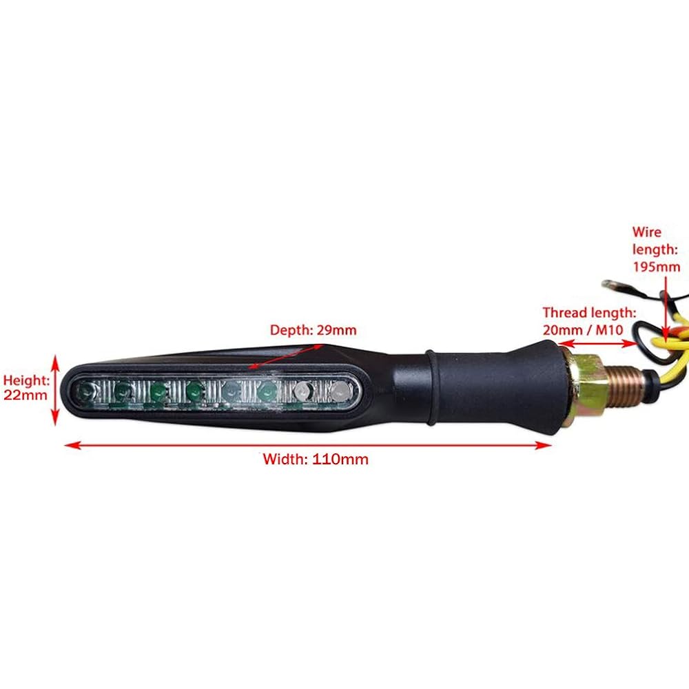 Alchemy PARTS (Alchemy Parts) Bike Winker Square Sweep Flow LED Slim Pair