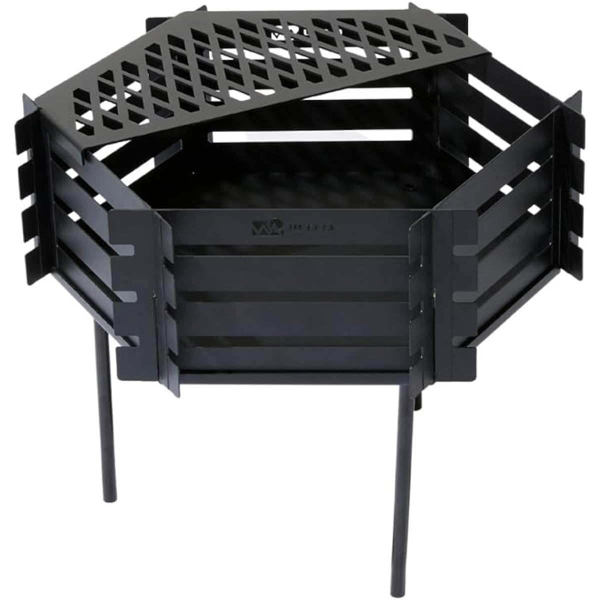 WAQ Bonfire Stand -YAGURA- Bonfire Stand Firewood Iron Stylish Compact Design Comes with Trivet Bonfire Stand Folding Fire Stand Camping Bonfire Solo Family Camping