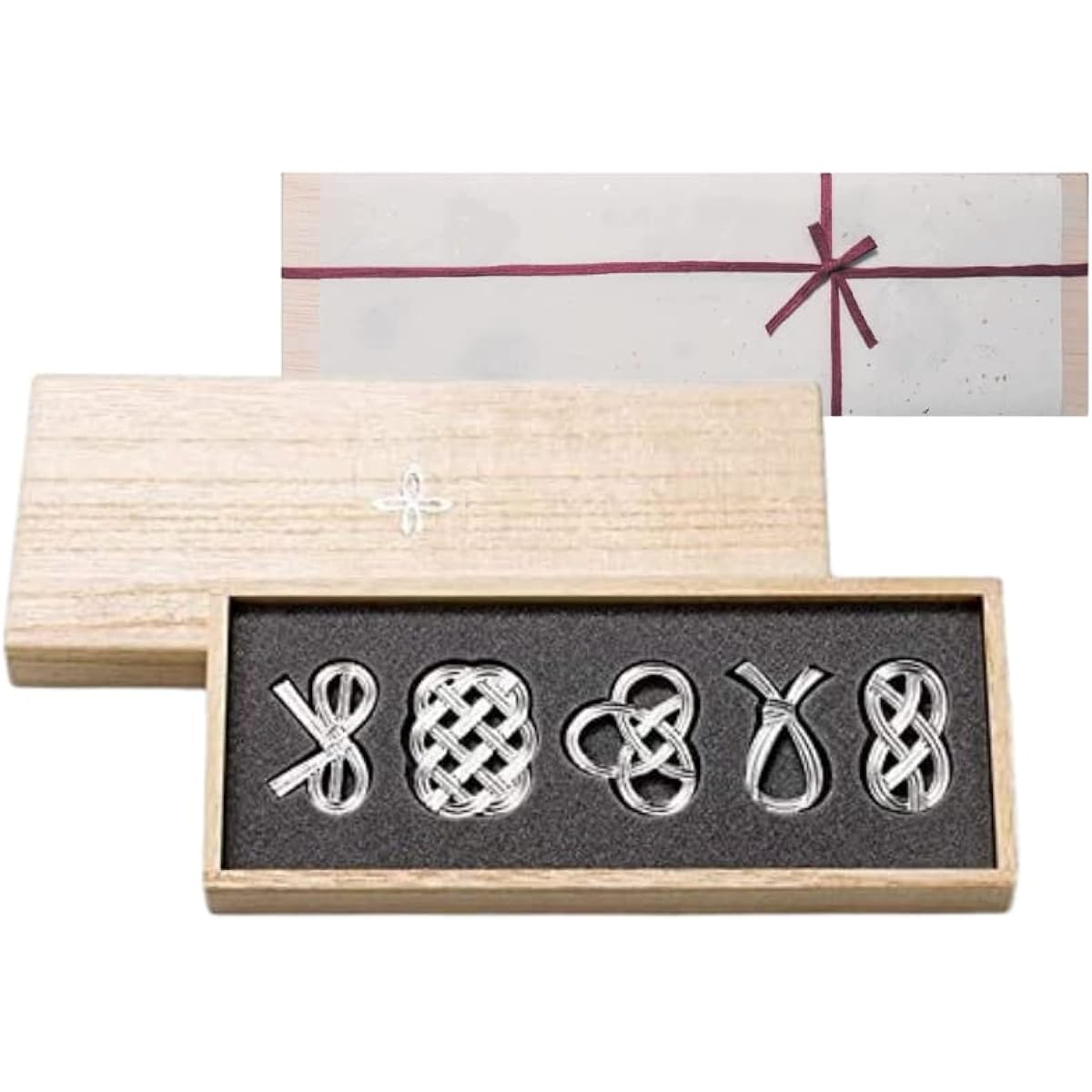 [Wrapping with Nousaku Japanese paper] Chopstick rest - Knot - 5 pieces