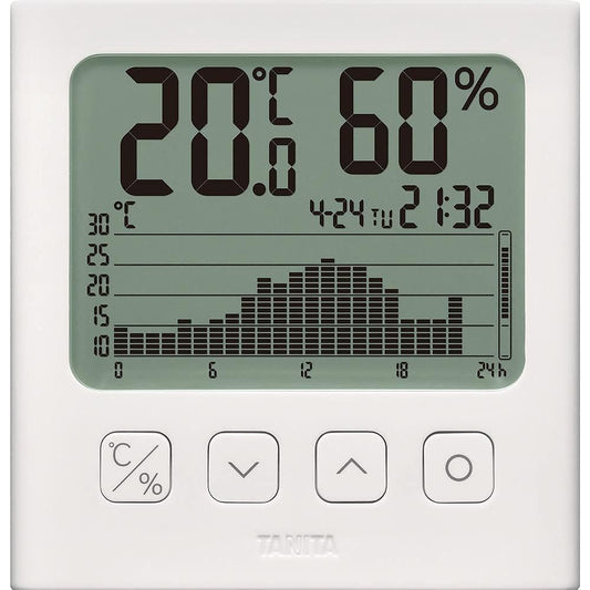 Tanita Digital Thermohygrometer with Graph TT-581 White Width 10.7x Height 11x Depth 2.6cm