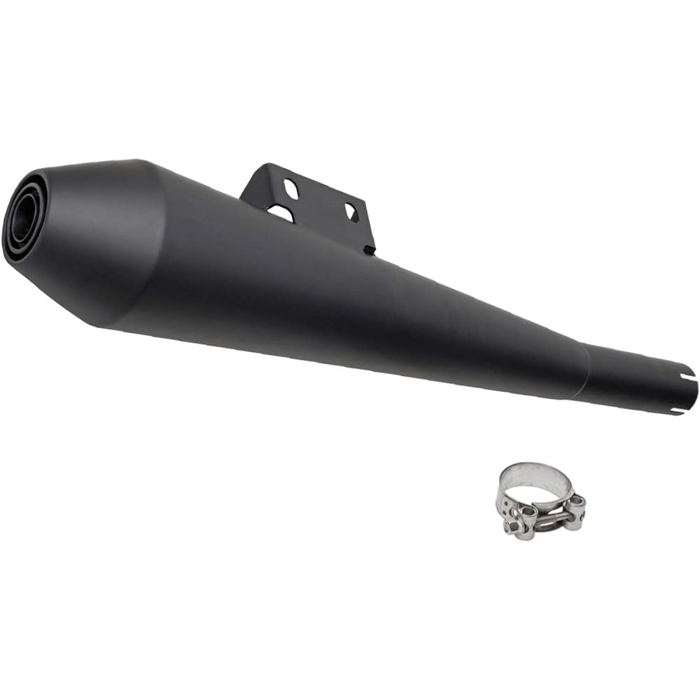 SR400 SR500 Slip-on Muffler Megaphone Type Cab Car Stainless Steel Black Silencer