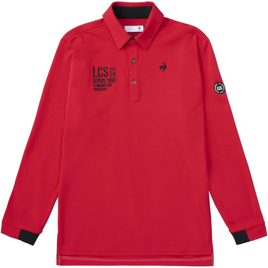 [Le Coq Sportif] Long Sleeve Shirt Polo Shirt Classic Simple Stretch Sweat Absorbent Quick Drying UPF50+ Golf QGMWJB00 Men's