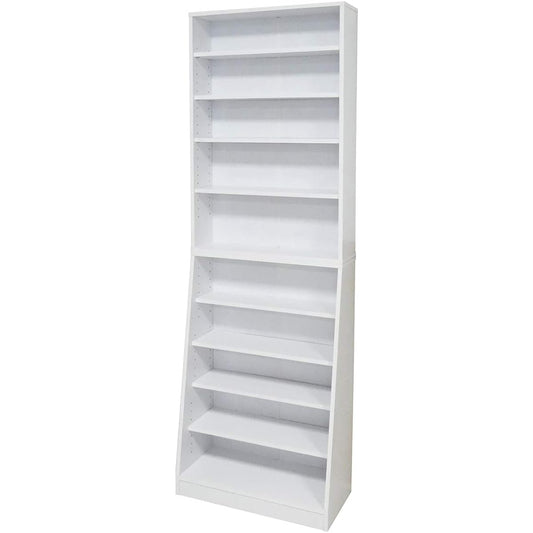 Kuroshio Shelf, Large Capacity, Width 60cm, Bookshelf, Stylish, Stable, Comic Storage, Open Rack, Thin, White