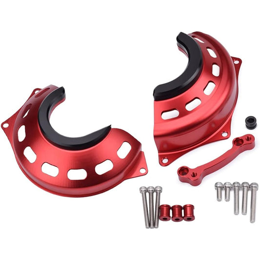 LEDISHUN Engine Cover Set CBR400R CB400X (NC47 Late `16-18), (NC56`19-23) Generator Cover & Pulse Cover (Red)