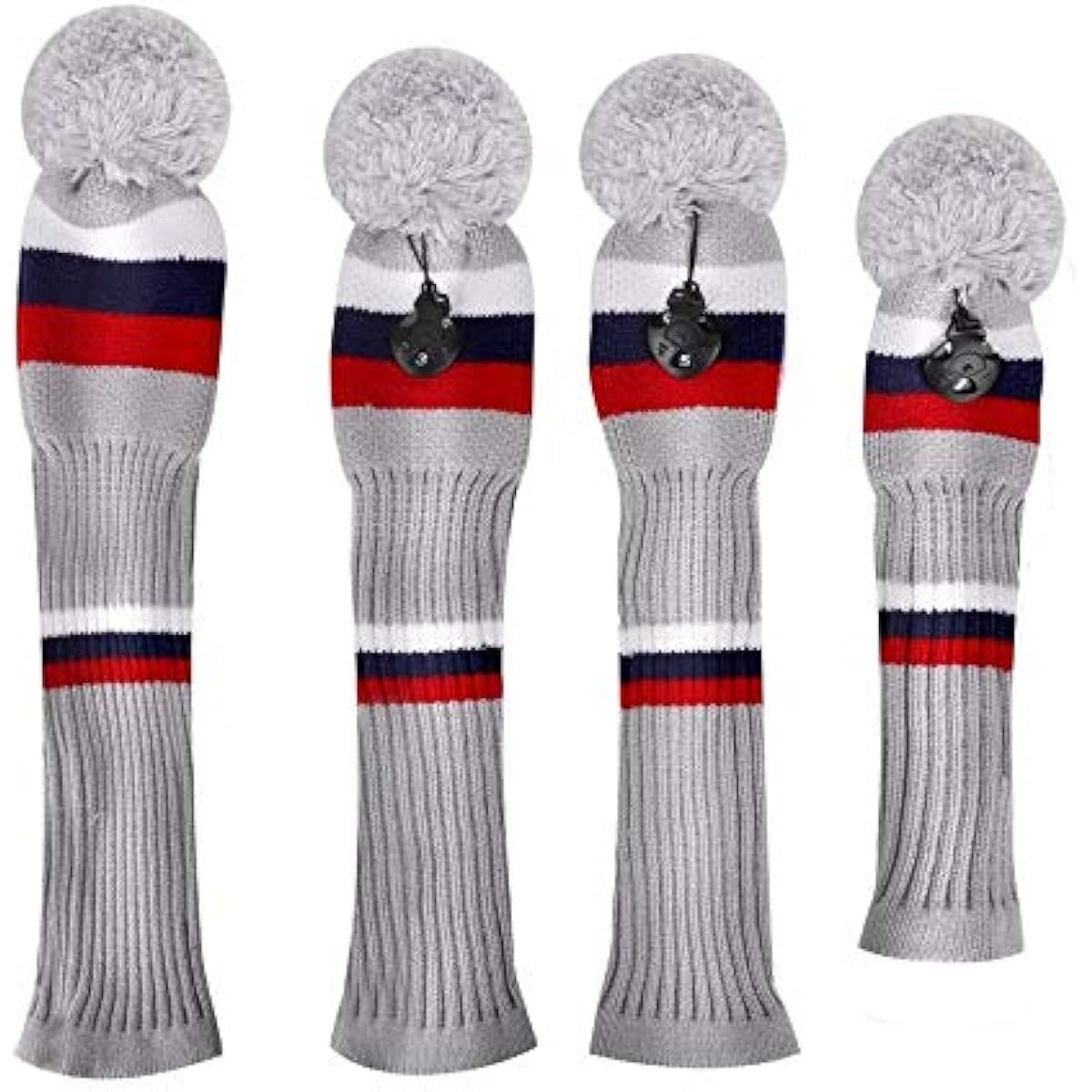 Golf cover head cover latest design 4-piece set driver cover wood cover 2-piece hybrid UT cover made of knit with conversion tag included