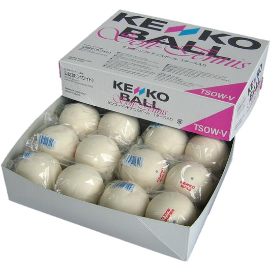 Nagase KENKO Soft Tennis Balls 1 Dozen (12 Pieces) TSOW-V (1DOZ)