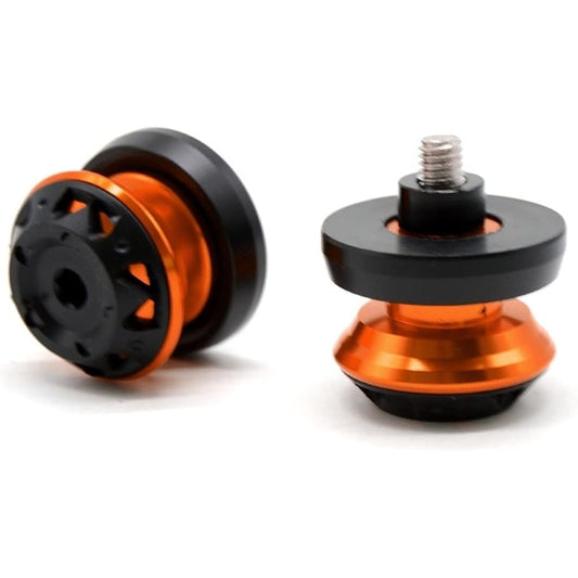 DEMUR Motorcycle Swingarm Slider Spool Stand Screw 6mm 8mm 10mm NSR250 MC18 MC21 CBR250 MC19 MC22 MC20 CB919 CBR650F Swingarm Slider Spool (Size: 10MM orange)