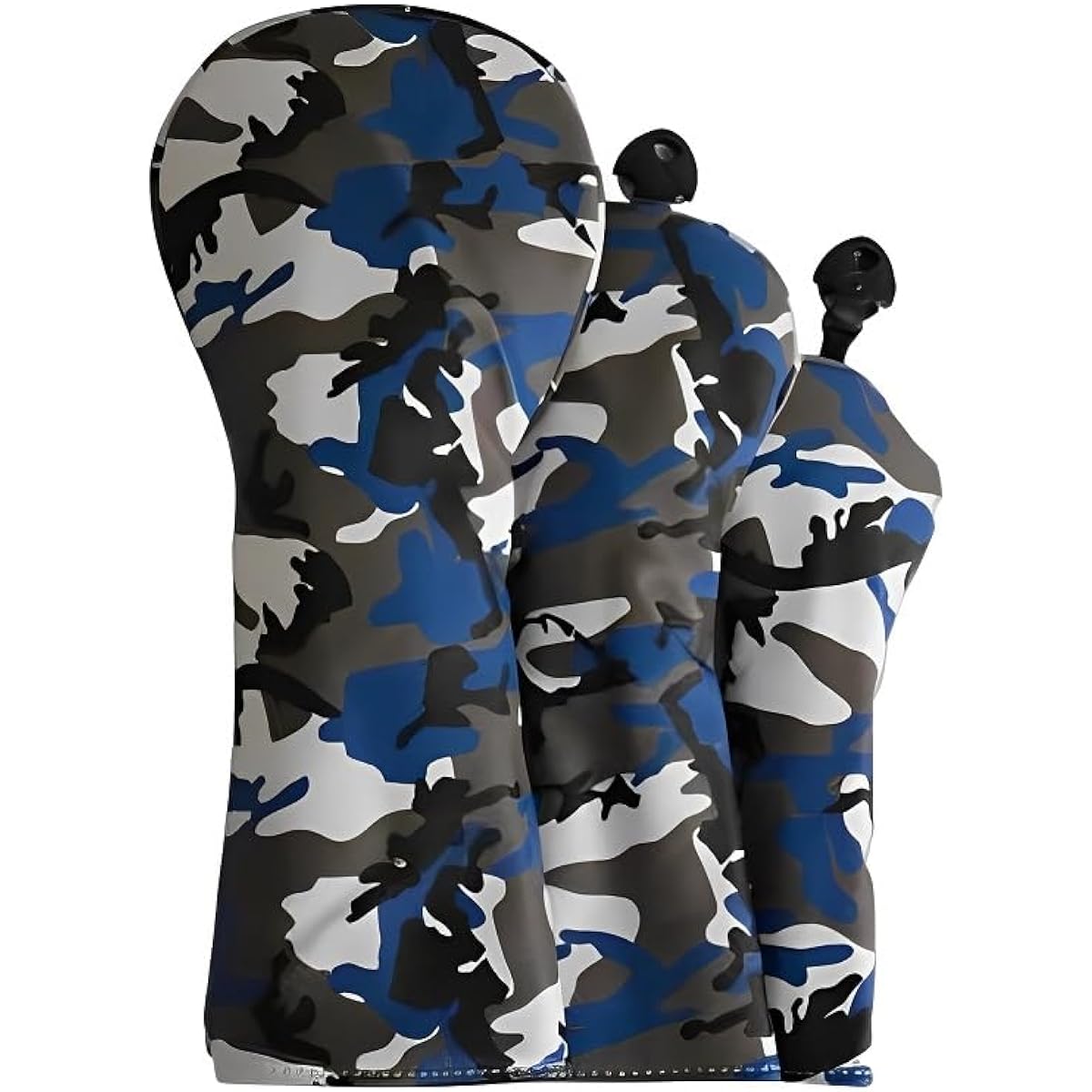 patty Golf Head Cover 3 Piece Set Camouflage Pattern Driver Fairway Utility Golf Club Club Cover Set PU Leather Goods Stain Resistant Competition Golf Prize Golf Equipment Stylish