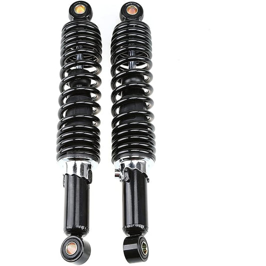 Possbay Motorcycle Shock Motorcycle Rear Shock 12.6 inch/320mm Motorcycle Shock Absorption Rear Suspension for Yamaha Honda Suzuki Dirt Sport 1 Pair Black