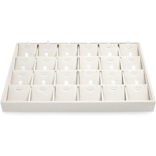 Woodten Necklace Tray Jewelry Tray Necklace Display Tray 24 position necklace tray can not only store necklaces but also display earrings Accessory tray