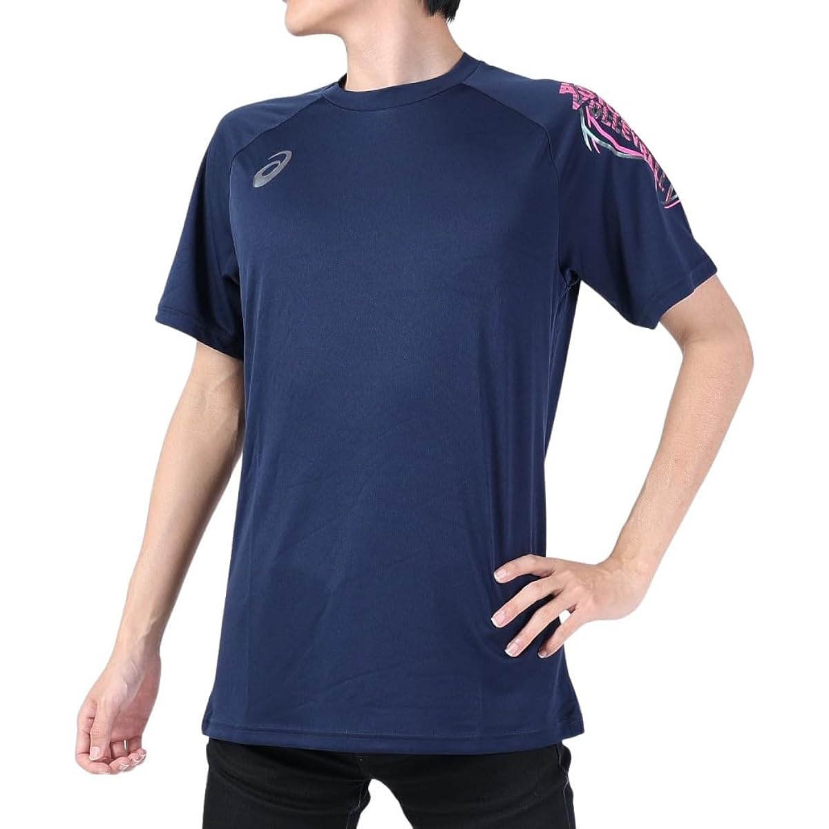 [ASICS] Volleyball Wear Dry Aurora Print Short Sleeve Shirt 2051A350 Men's