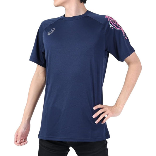 [ASICS] Volleyball Wear Dry Aurora Print Short Sleeve Shirt 2051A350 Men's