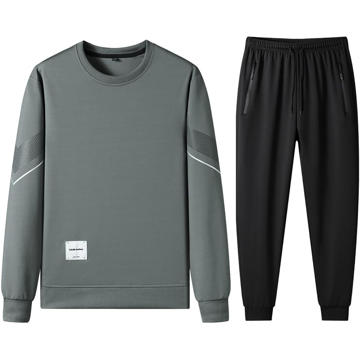 [wolass] Sweatshirt, Men's Trousers, Parka, Top and Bottom Set, Jersey, Room Wear, Men's and Women's Wear, Training Wear, Plain, Loose, Breathable, Casual, Sports, Outerwear, Trousers, Sportswear, Running Wear, Sweat Absorbent, Quick Drying, Autumn/Winte