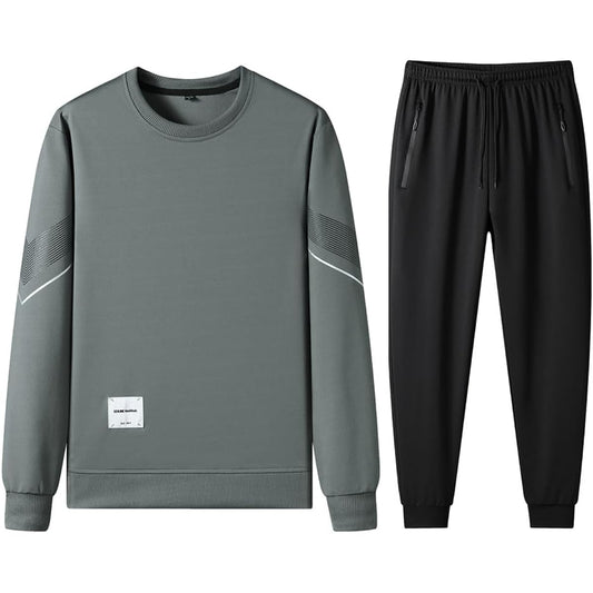 [wolass] Sweatshirt, Men's Trousers, Parka, Top and Bottom Set, Jersey, Room Wear, Men's and Women's Wear, Training Wear, Plain, Loose, Breathable, Casual, Sports, Outerwear, Trousers, Sportswear, Running Wear, Sweat Absorbent, Quick Drying, Autumn/Winte