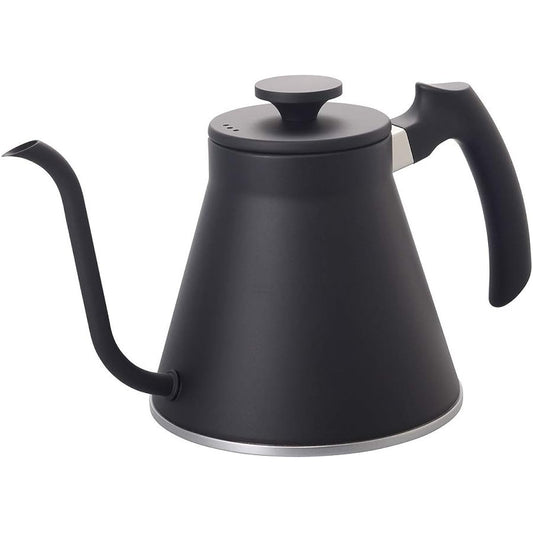 HARIO V60 Drip Kettle Fit Gas Fire/IH Compatible Practical 800ml Matte Black Made in Japan Present Gift Gift VKF-120-MB