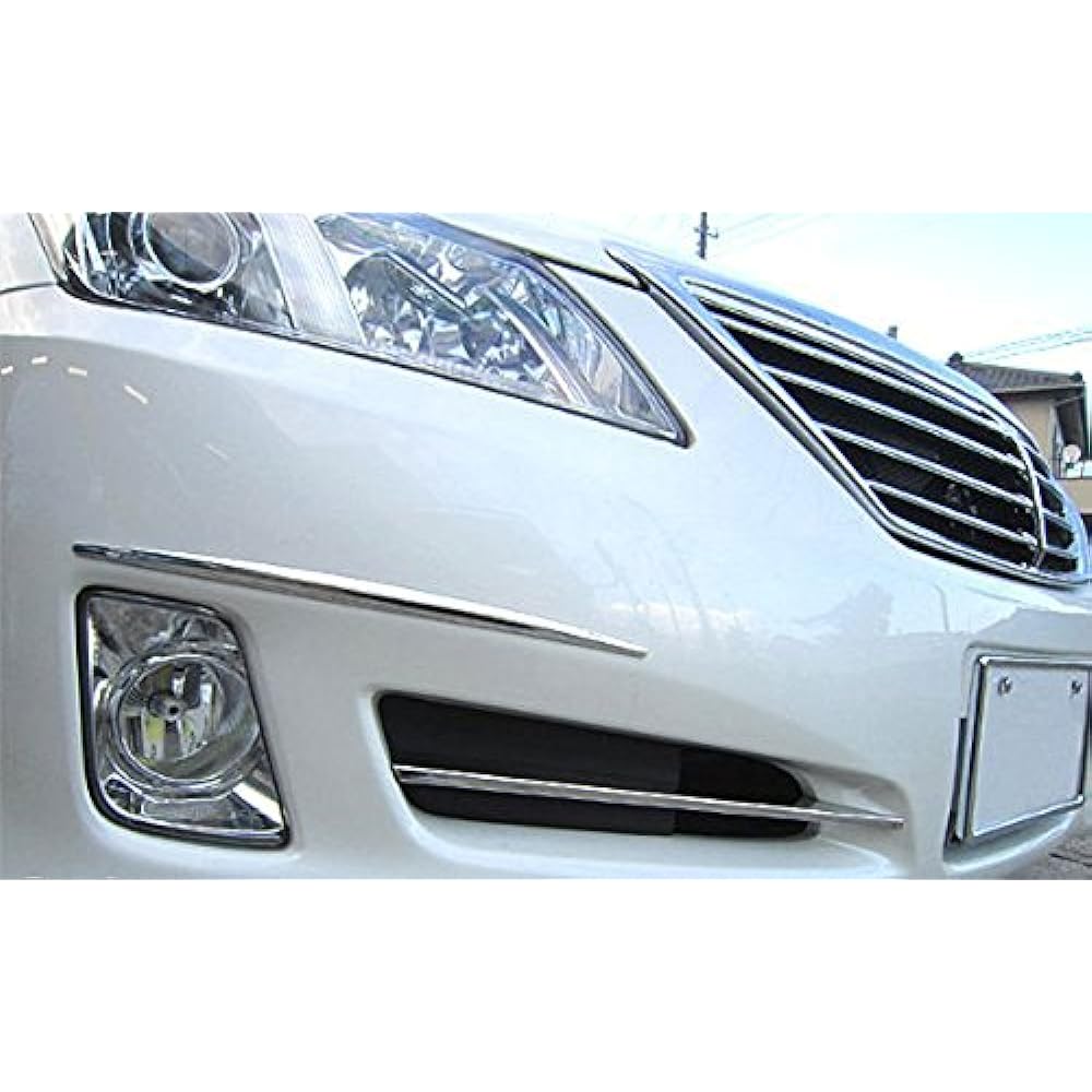 BRIGHTZ Crown 200 Early Super Mirror Surface Stainless Plated Front Bumper Molding 2PC B Type [FBUM-MOL-022] GRS204 GRS203 GRS202 GRS200 GRS201 200 204 203 202 201 GRS 10497