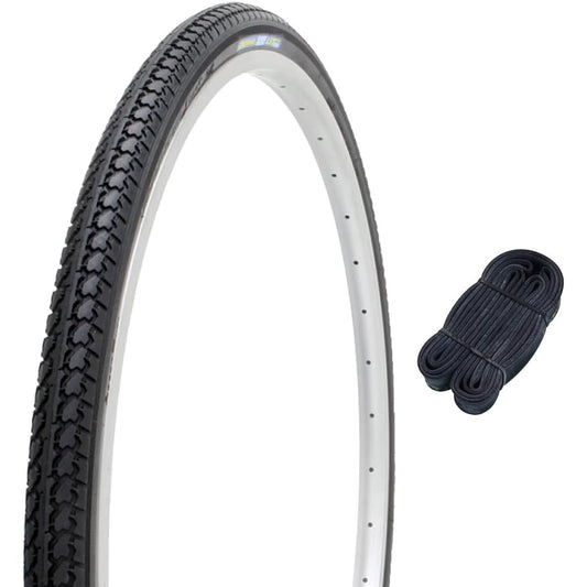 Shinko 26 inch bicycle tire 1.5mm extra thick tube set DEMING L/T 26×1 3/8 black W/O SR199 60358