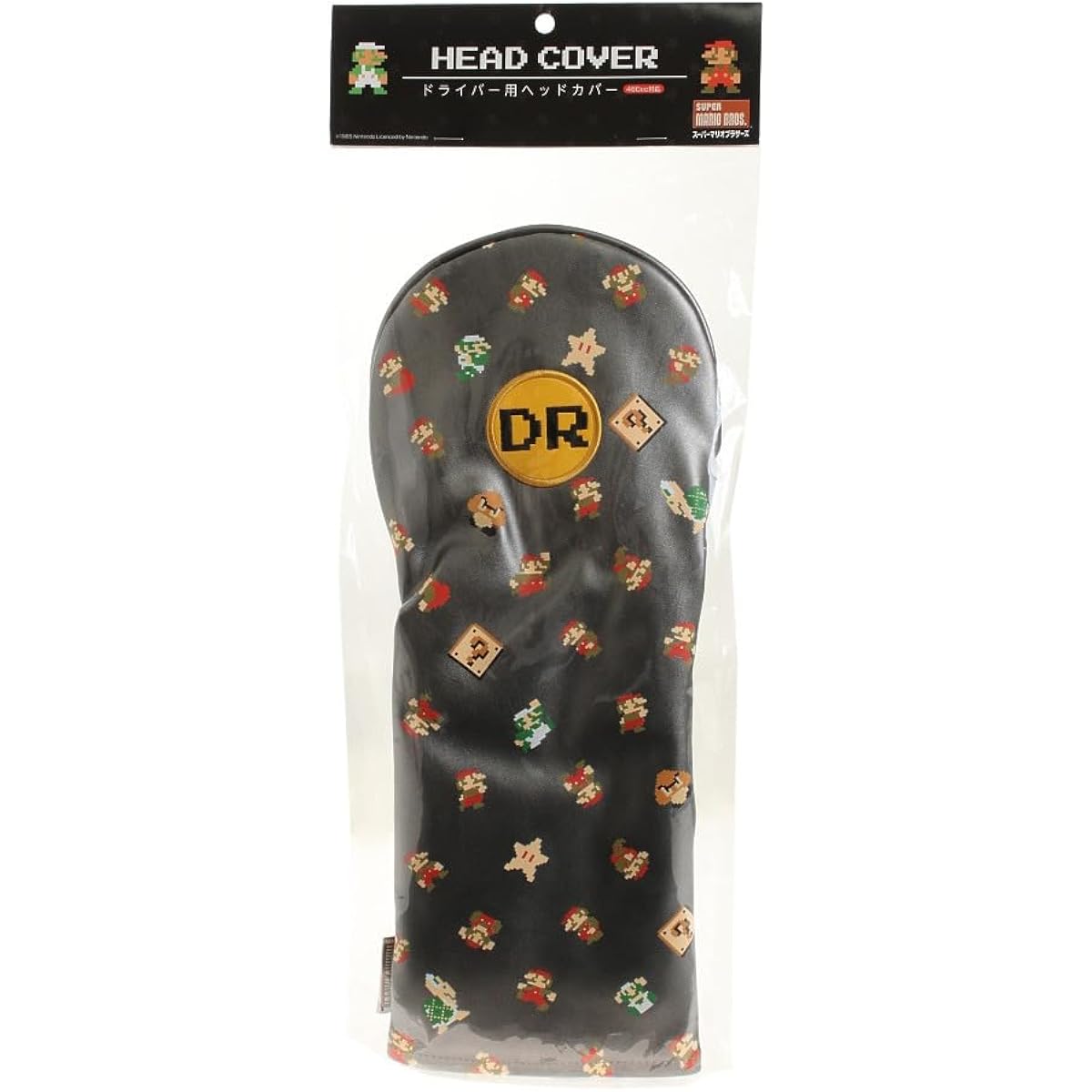 Enjoy Caddy Bag Super Mario Bros. Super Mario Bros. Head Cover for DR SBHD002 Black