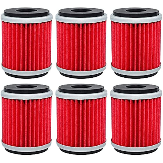 1/4/6pcs Motorcycle Parts Oil Filter Rieju Motard 125 RS3 LC Marathon Pro Enduro 250 Marathon 450 2009 2010 2011 (Color : 6pcs-red)
