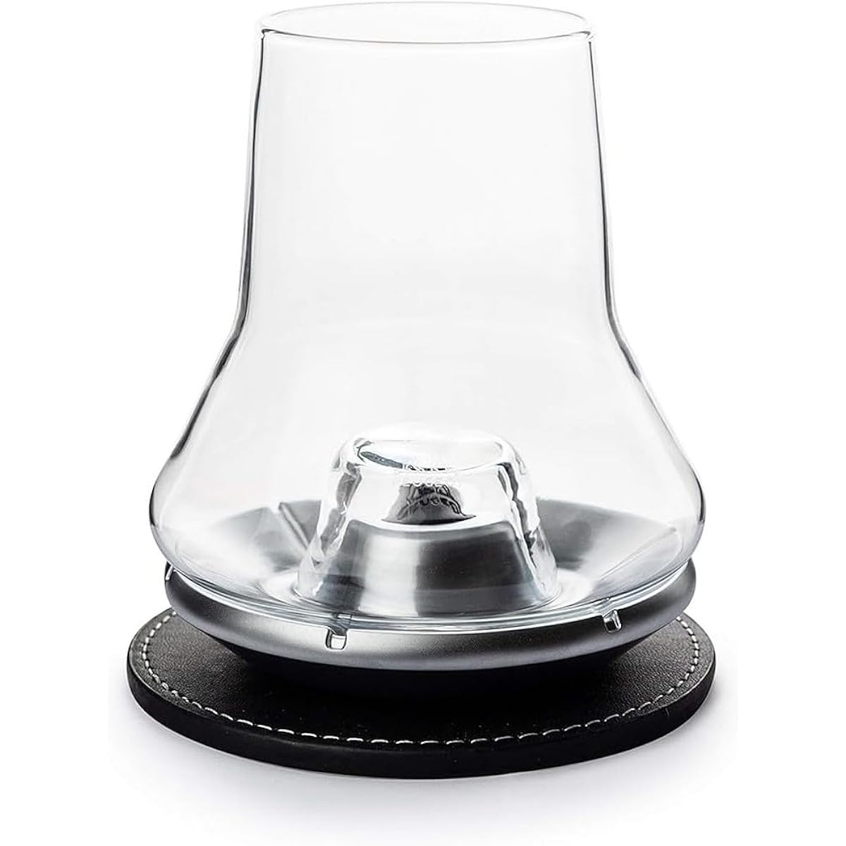 PEUGEOT Whiskey Tasting Glass Set Coaster Metal Base 350ml Ampit Wiable 266097
