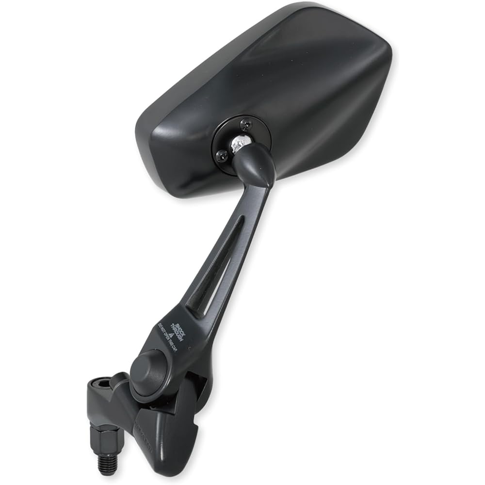 TANAX Motorcycle Mirror Napoleon Shark Mirror 6 Black Anti-glare Mirror (Raysave) 10mm 1 Forward and 1 Reverse Bolt, Left and Right Common, 1 Piece NA-013