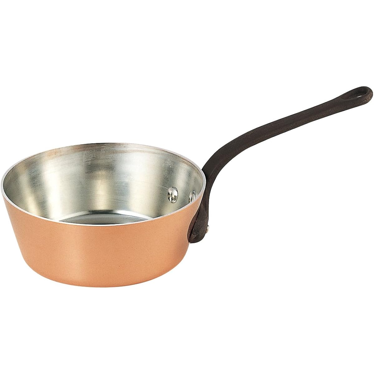 Wadasuke Seisakusho Copper Extra Thick Pot Tapered Iron Handle 18cm 3442-0182