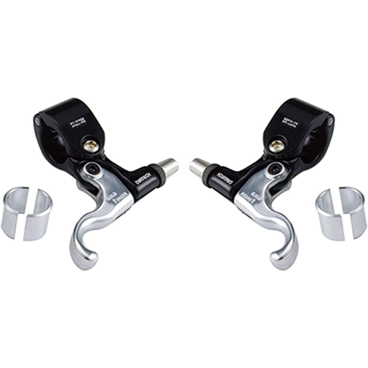 DIA-COMPE TECH99 GOLD FINGER Brake Lever Left and Right Set (25.4/22.2) Black/Silver Lever 98T99DSAS