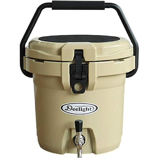 Ice Bucket 2.5 gallon [Beige / 9.34L] Deelight Ice Bucket Lever Type