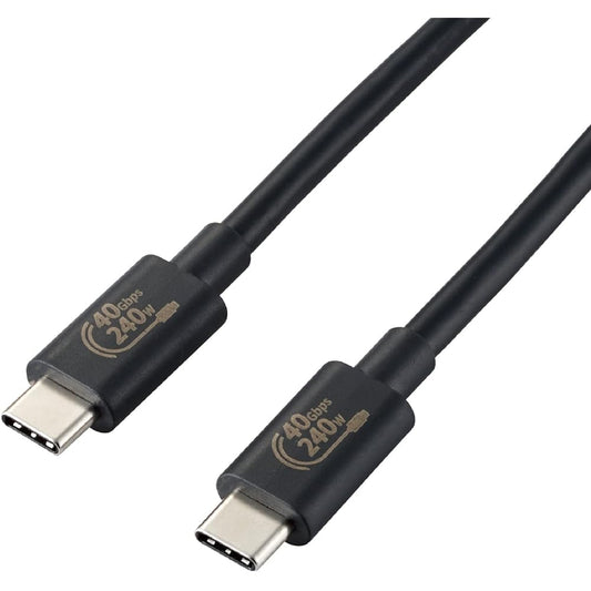ELECOM USB4 Type-C Cable USB PD EPR Compatible iPhone 15 Compatible Super Fast Charging 240W USB-C & USB-C USB4 Standard Authentic Certified Product Ultra High Speed Data Transfer 40Gbps 1m Black USB4-CCPE10NBK